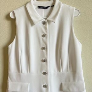 White Sleeveless Blouse – Elegant & Chic